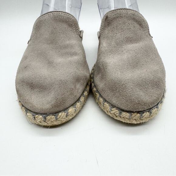 Verbenas Celia Suede Slip On Mule Espadrille Slide Sandal Boho Hippie Taupe 38 - Picture 6 of 12